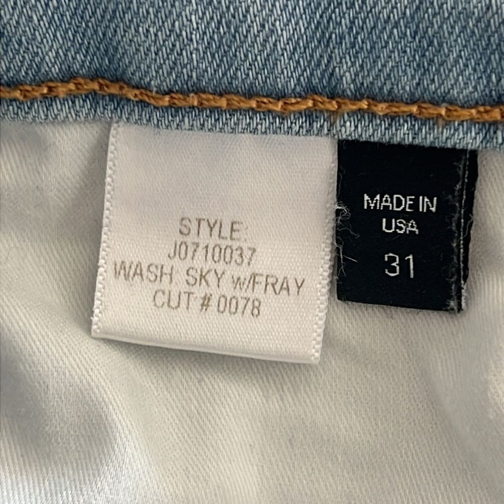 Veronica Beard Jackie In Sky W/Fray Straight Leg Jeans Size 31 EUC - Picture 7 of 8